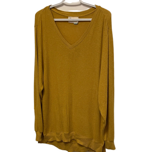 Saturday Sunday V-Neck Mustard Colour Oversized Top Size Small